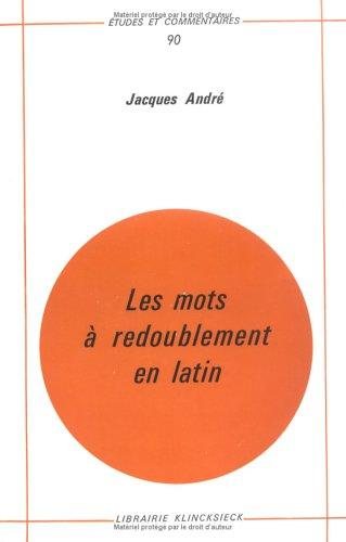 Couverture : Les mots à redoublement en Latin.