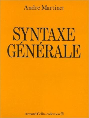 Couverture : Syntaxe générale