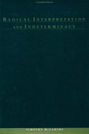 Couverture : Radical interpretation and indeterminacy