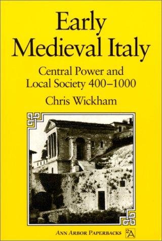 Couverture : Early Medieval Italy