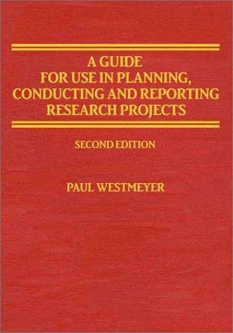 Couverture : A guide for use in planning, conducting, and reporting research projects