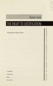 Couverture : The Right to Justification