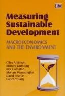 Couverture : Measuring sustainable development