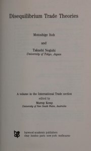 Couverture : Disequilibrium trade theories