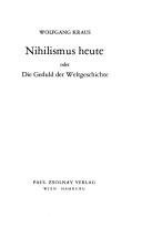 Couverture : Nihilismus heute, oder, Die Geduld der Weltgeschichte
