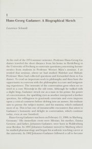 Couverture : Gadamer's century