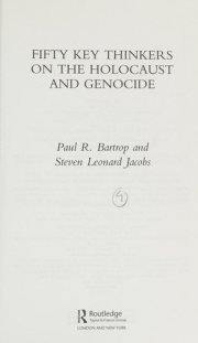 Couverture : Fifty key thinkers on the Holocaust and genocide
