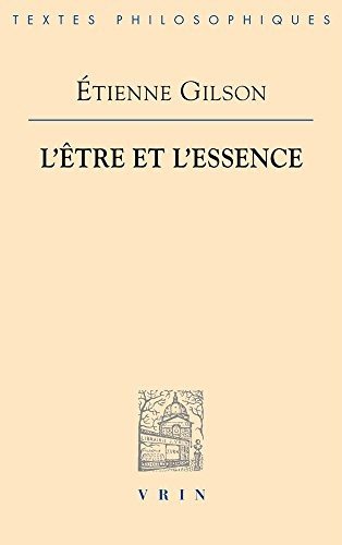 Couverture : L'Etre Et l'Essence (Bibliotheque Des Textes Philosophiques) (French Edition)