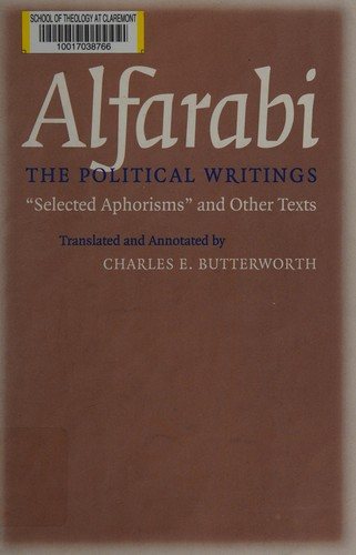 Couverture : Alfarabi, the political writings