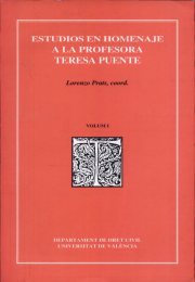 Couverture : Estudios en homenaje a la profesora Teresa Puente