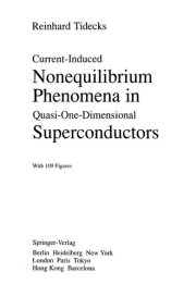 Couverture : Current-induced nonequilibrium phenomena in quasi-one-dimensional superconductors