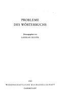 Couverture : Probleme des Wörterbuchs