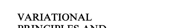 Couverture : Variational principles and free-boundary problems