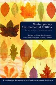 Couverture : CONTEMPORARY ENVIRONMENTAL POLITICS: FROM MARGINS TO MAINSTREAM; ED. BY PIERS H.G. STEPHENS.