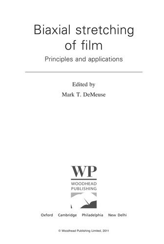 Couverture : Biaxial stretching of film