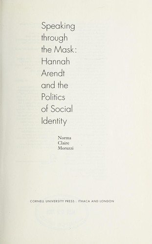 Couverture : Speaking through the mask