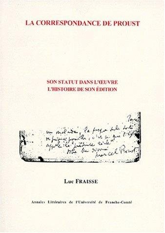 Couverture : La correspondance de Proust