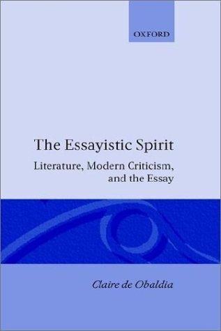 Couverture : The essayistic spirit