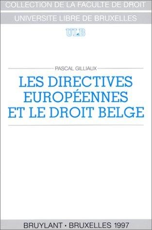 Couverture : Les directives européennes et le droit belge