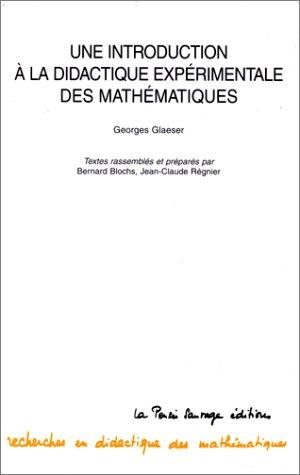 Couverture : Une introduction à la didactique expérimentale des mathématiques