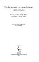 Couverture : The democratic accountability of central banks
