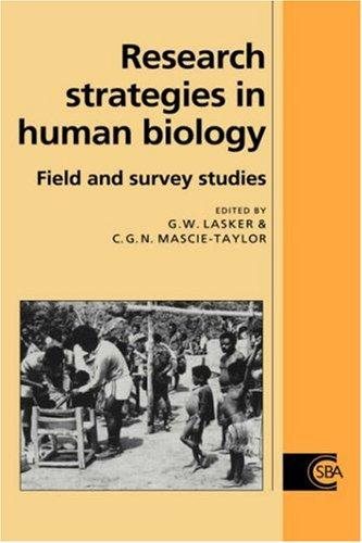 Couverture : Research strategies in human biology