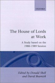 Couverture : The House of Lords at work
