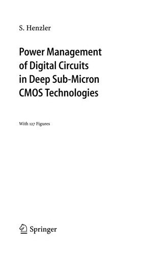 Couverture : Power management of digital circuits in deep sub-micron CMOS technologies