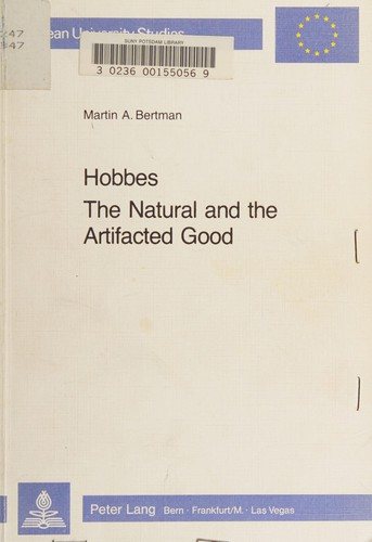 Couverture : Hobbes, the natural and the artifacted good