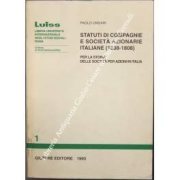 Couverture : Statuti di compagnie e società azionarie italiane (1638-1808)