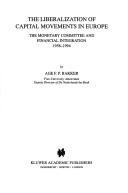 Couverture : The Liberalization of Capital Movements in Europe