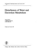 Couverture : Disturbances of water and electrolyte metabolism