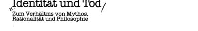 Couverture : Identität und Tod