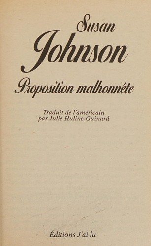 Couverture : Proposition malhonnête