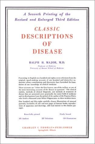 Couverture : Classic Descriptions of Disease