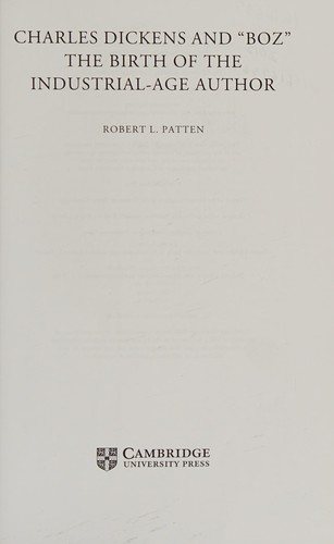 Couverture : Charles Dickens and 'Boz'