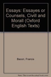Couverture : The  essayes or counsels, civill and morall