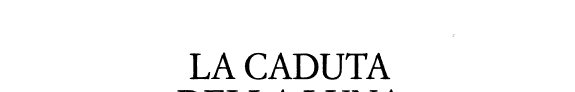 Couverture : La caduta della luna