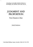 Couverture : Judgment and proposition
