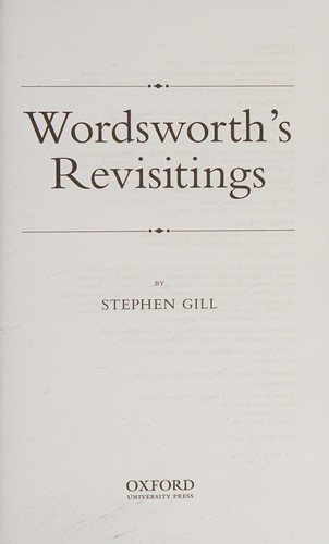 Couverture : Wordsworth's Revisitings