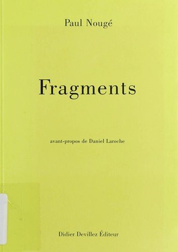 Couverture : Fragments