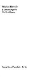 Couverture : Bestimmungsorte