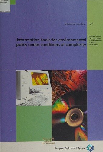 Couverture : Information tools for environmental policy under conditions of complexity