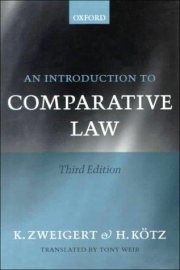 Couverture : Introduction to comparative law