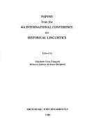 Couverture : Papers from the 4th International Conference on Historical Linguistics