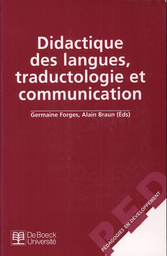 Couverture : Didactique des langues, traductologie et communication