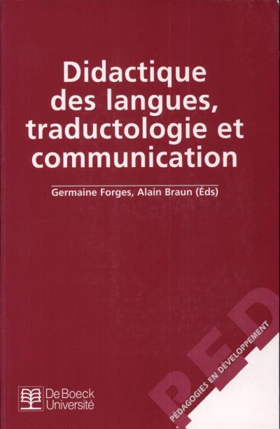 Couverture : Didactique des langues, traductologie et communication