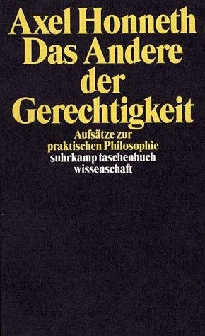 Couverture : Das Andere der Gerechtigkeit. Aufsätze zur praktischen Philosophie.