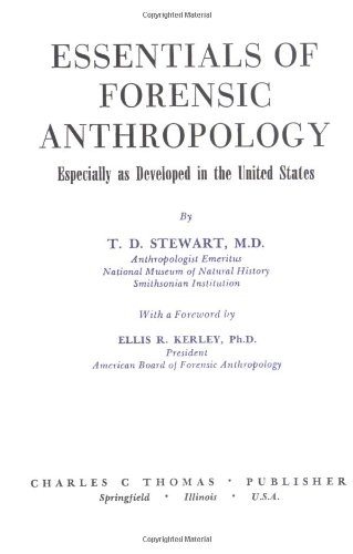 Couverture : Essentials of forensic anthropology, especially as developed in the United States