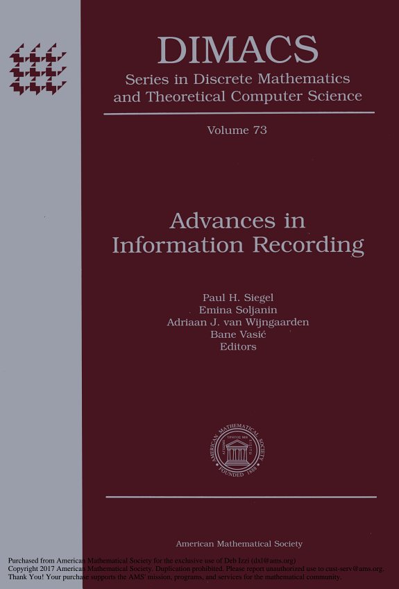 Couverture : Advances in information recording